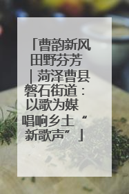 曹韵新风 田野芬芳｜菏泽曹县磐石街道：以歌为媒 唱响乡土“新歌声”