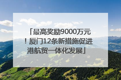 最高奖励9000万元！厦门12条新措施促进港航贸一体化发展