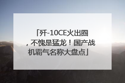 歼-10CE火出圈，不愧是猛龙！国产战机霸气名称大盘点