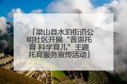 梁山县水泊街道公明社区开展“普惠托育 科学育儿”主题托育服务宣传活动