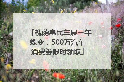 槐荫惠民车展三年蝶变，500万汽车消费券限时领取