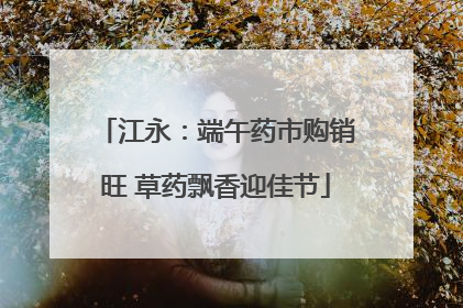 江永：端午药市购销旺 草药飘香迎佳节