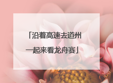 沿着高速去道州 一起来看龙舟赛