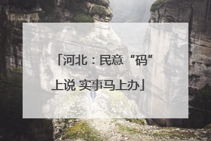 河北：民意“码”上说 实事马上办