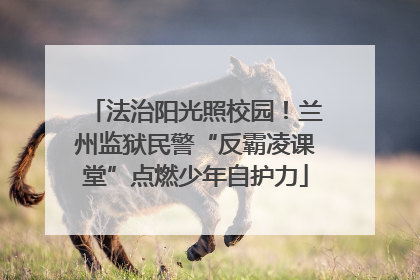 法治阳光照校园！兰州监狱民警“反霸凌课堂”点燃少年自护力