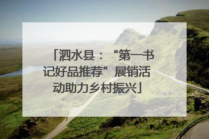 泗水县：“第一书记好品推荐”展销活动助力乡村振兴