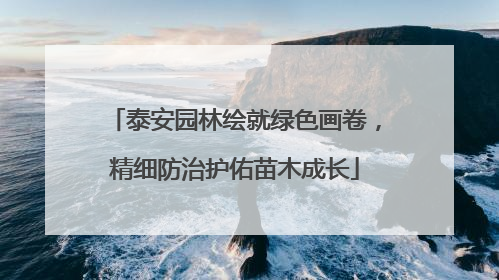 泰安园林绘就绿色画卷，精细防治护佑苗木成长