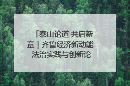 泰山论道 共启新章｜齐鲁经济新动能 法治实践与创新论坛成功举办