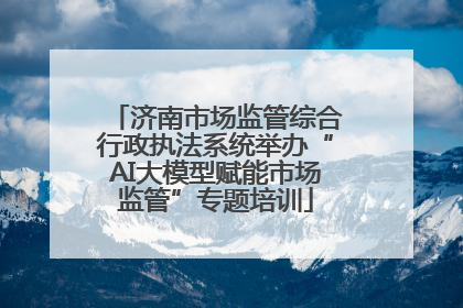 济南市场监管综合行政执法系统举办“AI大模型赋能市场监管”专题培训