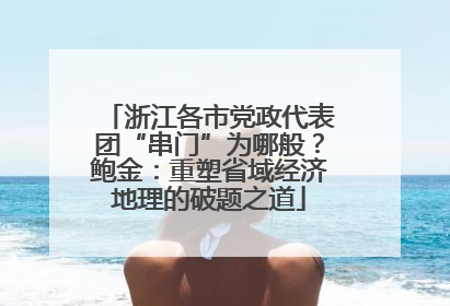 浙江各市党政代表团“串门”为哪般？鲍金：重塑省域经济地理的破题之道