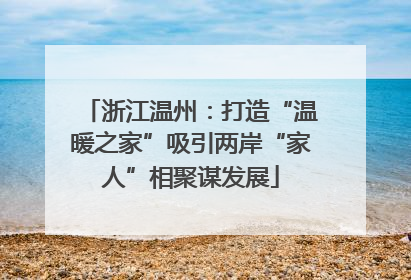 浙江温州：打造“温暖之家”吸引两岸“家人”相聚谋发展