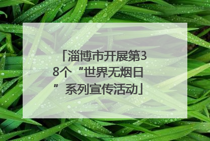 淄博市开展第38个“世界无烟日”系列宣传活动