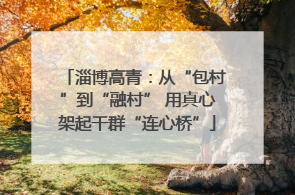 淄博高青：从“包村”到“融村” 用真心架起干群“连心桥”