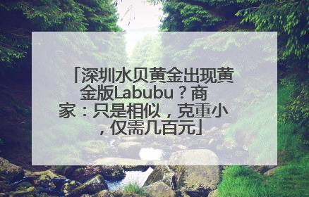 深圳水贝黄金出现黄金版Labubu？商家：只是相似，克重小，仅需几百元