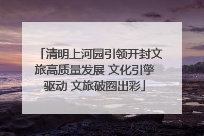 清明上河园引领开封文旅高质量发展 文化引擎驱动 文旅破圈出彩