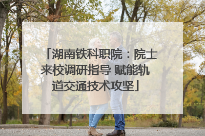 湖南铁科职院：院士来校调研指导 赋能轨道交通技术攻坚