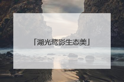 湖光鹭影生态美