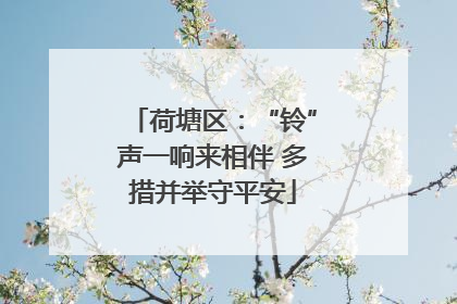 荷塘区：“铃”声一响来相伴 多措并举守平安
