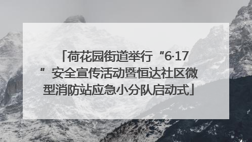 荷花园街道举行“6·17”安全宣传活动暨恒达社区微型消防站应急小分队启动式