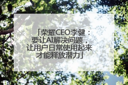 荣耀CEO李健：要让AI解决问题，让用户日常使用起来才能释放潜力