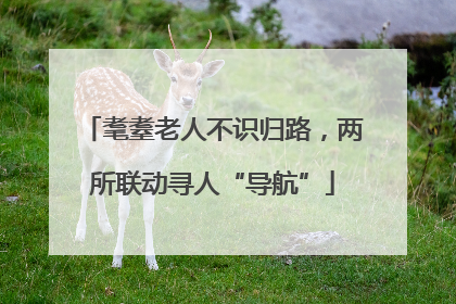 耄耋老人不识归路，两所联动寻人“导航”