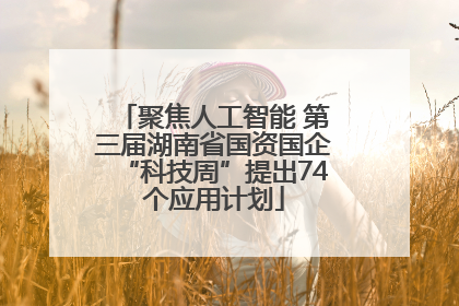 聚焦人工智能 第三届湖南省国资国企“科技周”提出74个应用计划