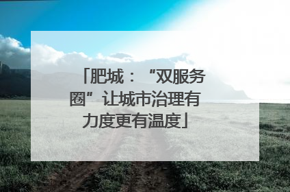 肥城：“双服务圈”让城市治理有力度更有温度