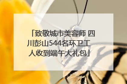 致敬城市美容师 四川彭山544名环卫工人收到端午大礼包