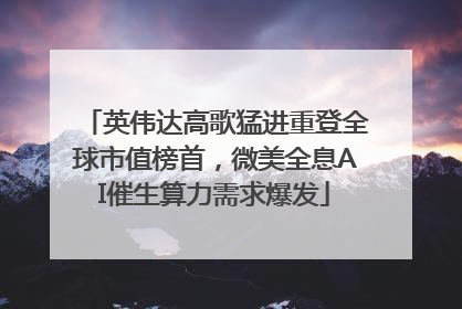 英伟达高歌猛进重登全球市值榜首，微美全息AI催生算力需求爆发