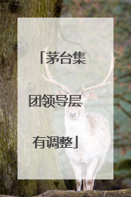 茅台集团领导层有调整