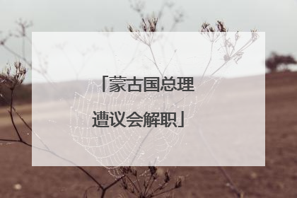 蒙古国总理遭议会解职