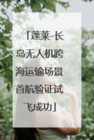 蓬莱-长岛无人机跨海运输场景首航验证试飞成功