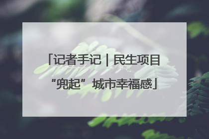 记者手记｜民生项目“兜起”城市幸福感