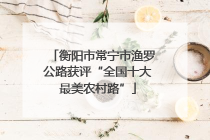 衡阳市常宁市渔罗公路获评“全国十大最美农村路”