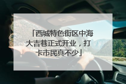 西城特色街区中海大吉巷正式开业，打卡市民真不少