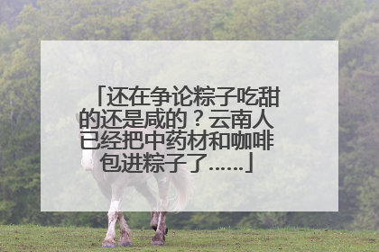 还在争论粽子吃甜的还是咸的？云南人已经把中药材和咖啡包进粽子了……