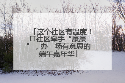 这个社区有温度！IT社区牵手“康康”，办一场有意思的端午嘉年华