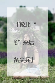豫北“飞”来后备尖兵