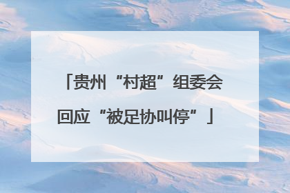 贵州“村超”组委会回应“被足协叫停”