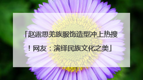 赵露思羌族服饰造型冲上热搜！网友：演绎民族文化之美