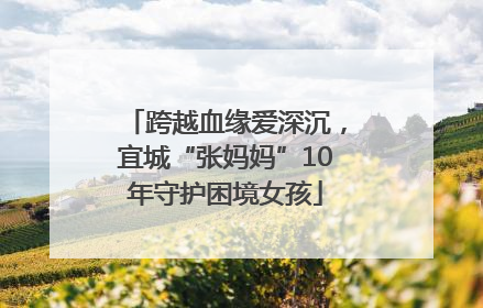 跨越血缘爱深沉，宜城“张妈妈”10年守护困境女孩