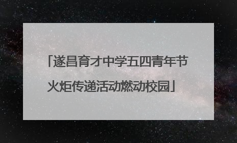 遂昌育才中学五四青年节火炬传递活动燃动校园