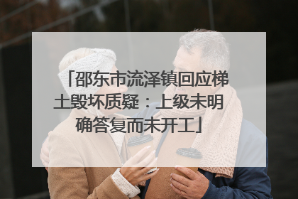 邵东市流泽镇回应梯土毁坏质疑：上级未明确答复而未开工