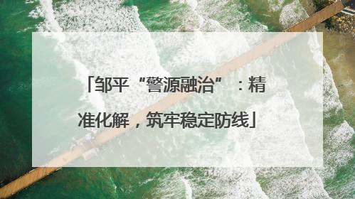 邹平“警源融治”：精准化解，筑牢稳定防线
