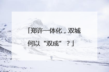 郑许一体化，双城何以“双成”？