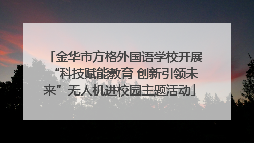 金华市方格外国语学校开展“科技赋能教育 创新引领未来”无人机进校园主题活动