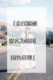 金民锡被提名为韩国国务总理
