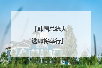 韩国总统大选即将举行