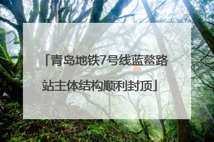 青岛地铁7号线蓝鳌路站主体结构顺利封顶