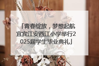 青春绽放，梦想起航 宜宾江安西江小学举行2025届学生毕业典礼